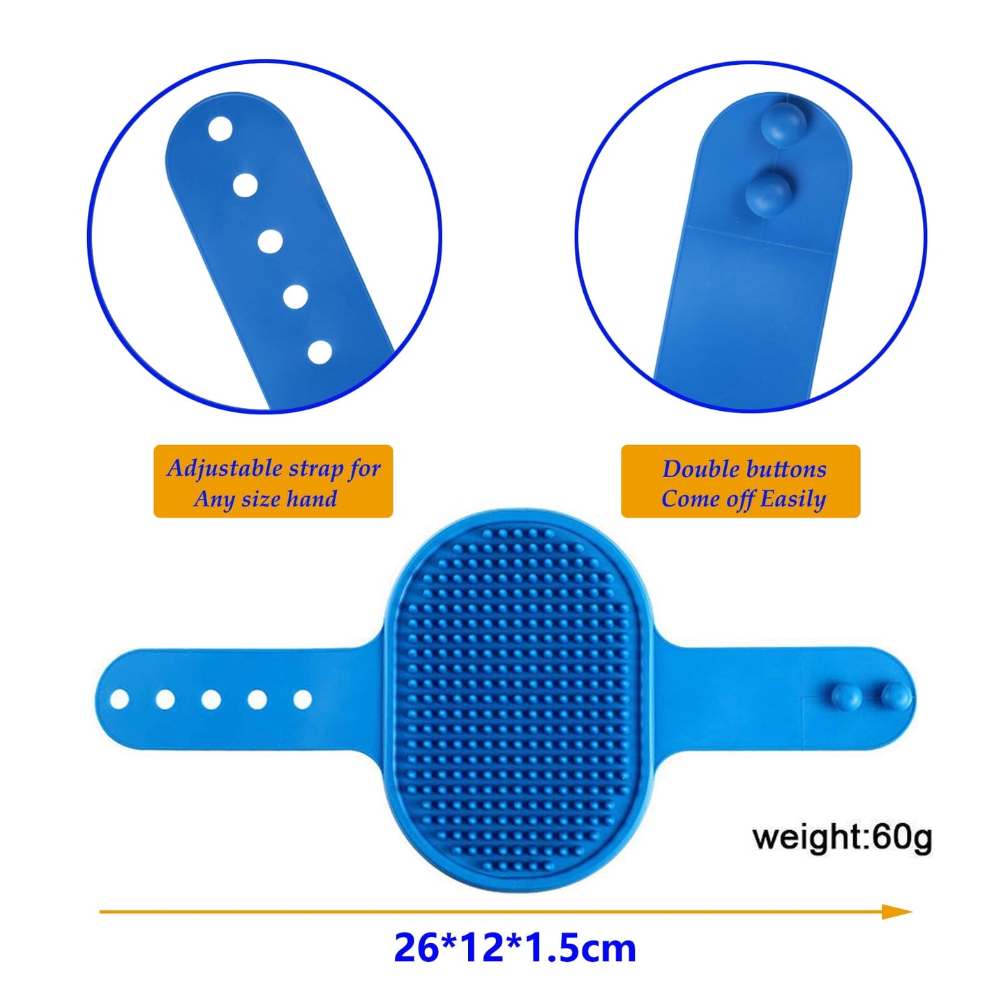 Pamper Your Pets with Our 3-Pack Adjustable Pet Bath Brushes - Soft Silicone Grooming for Dogs and Cats in Vibrant Blue, Green, and Yellow
