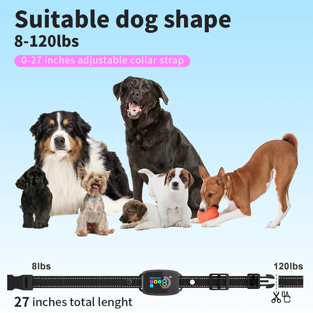 Advanced Automatic Dog Training Collar - Rechargeable, Waterproof, and Adjustable Sensitivity for Effective Bark Control