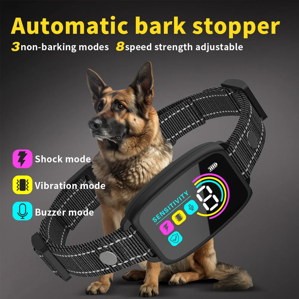 Advanced Automatic Dog Training Collar - Rechargeable, Waterproof, and Adjustable Sensitivity for Effective Bark Control
