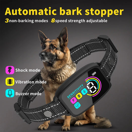 Advanced Automatic Dog Training Collar - Rechargeable, Waterproof, and Adjustable Sensitivity for Effective Bark Control