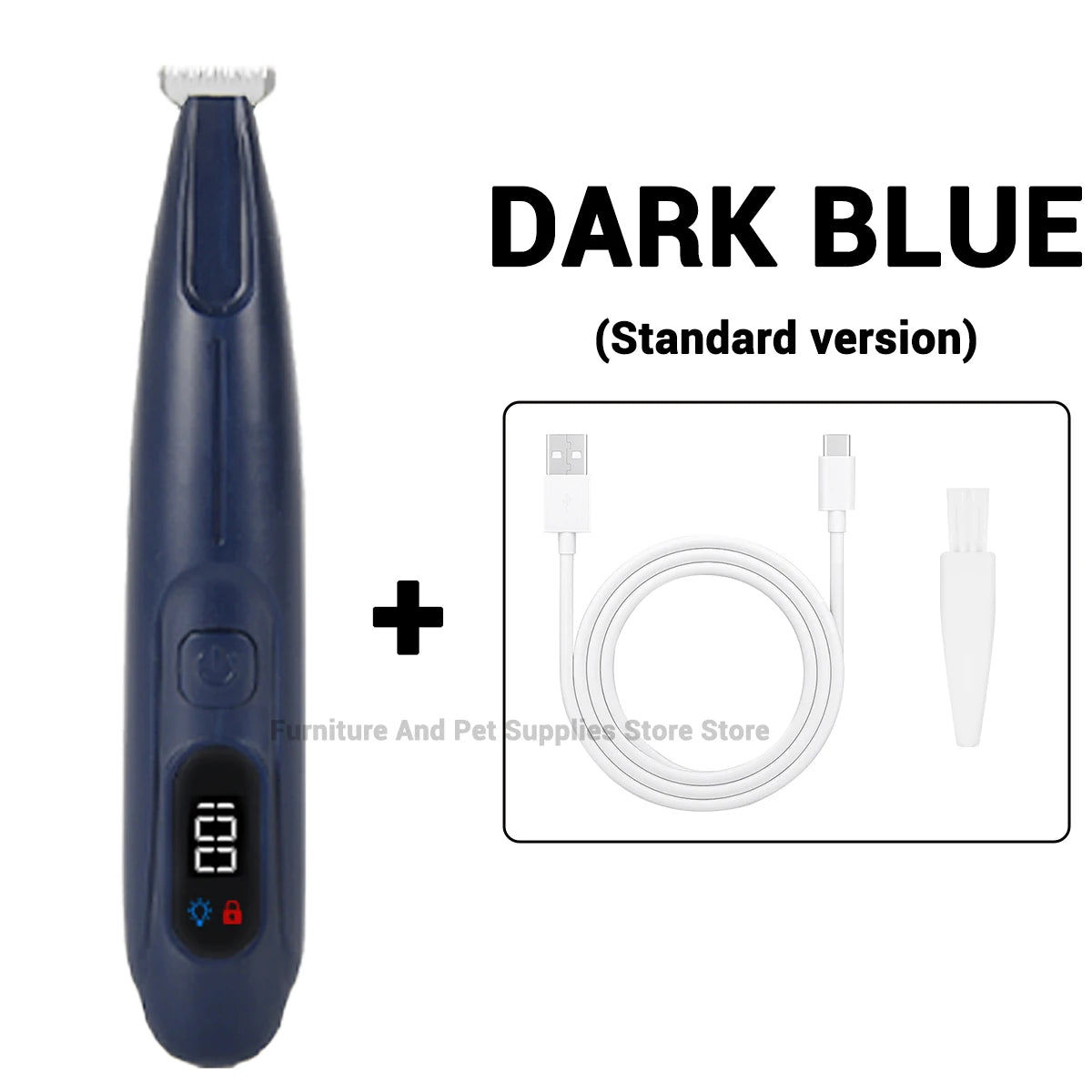 Revolutionary LED/UV Light Dog Paw Trimmer - Fully Waterproof Pet Grooming Tool for Dogs and Cats with Smart Display and Safety Features