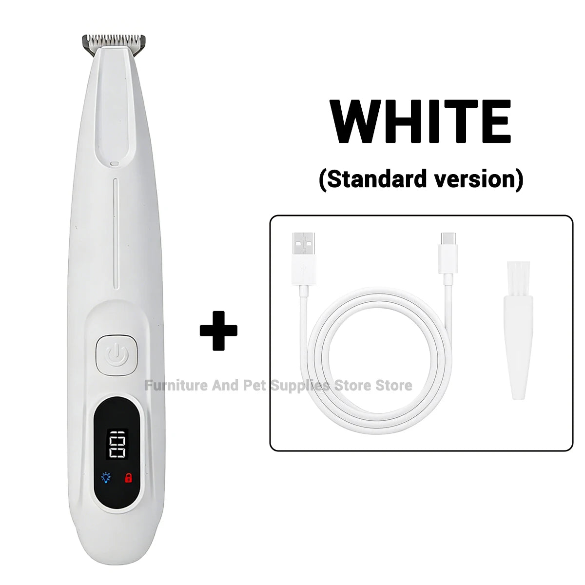 Revolutionary LED/UV Light Dog Paw Trimmer - Fully Waterproof Pet Grooming Tool for Dogs and Cats with Smart Display and Safety Features