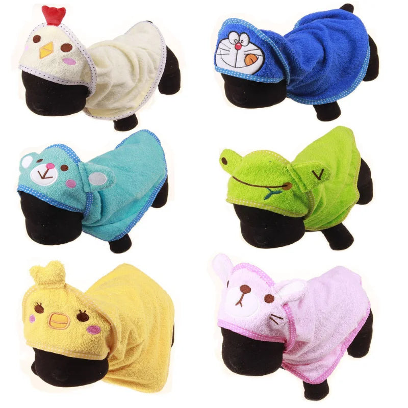 Cute Pet Dog Towel Soft Absorbent Bath Pet Towel Suitable for Dogs and Cats Hooded Garment Puppy Super Absorbent Bathrobe